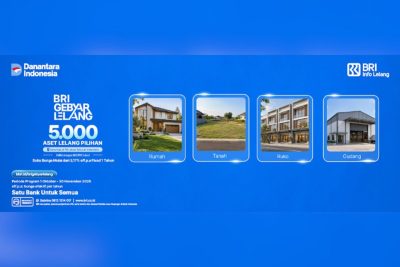 Gebyar Lelang Serentak Nusantara BRI 2026 buka akses pilihan properti di berbagai daerah
