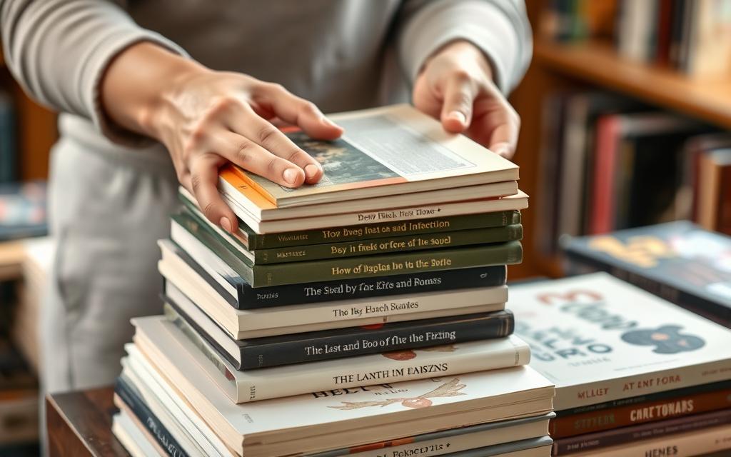 memilih buku untuk didonasikan