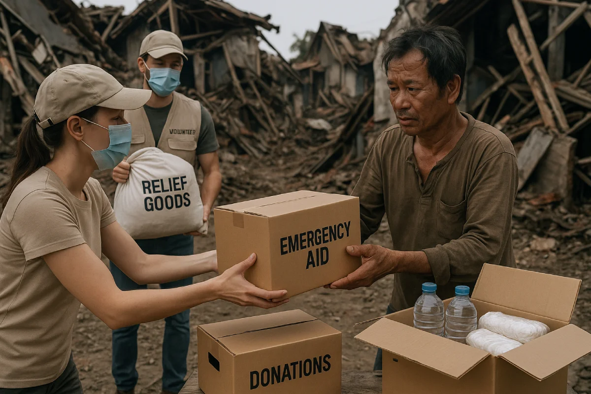 Bantuan darurat bencana yang langsung dan nyata dalam mengatasi kebutuhan mendesak.