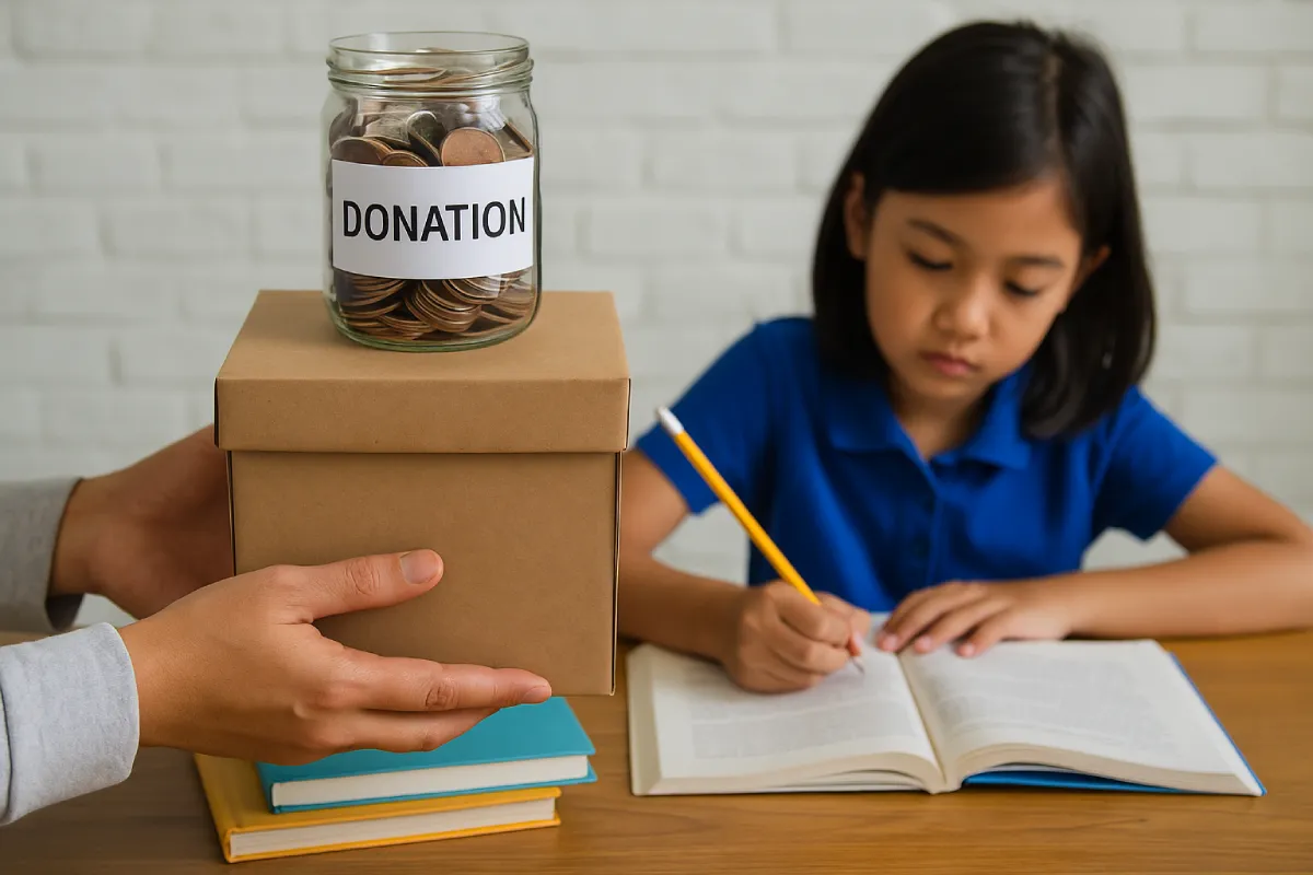 Donasi pendidikan anak adalah langkah nyata untuk memberikan dukungan finansial dan motivasi bagi generasi muda, memastikan setiap anak memiliki peluang untuk meraih pendidikan berkualitas.