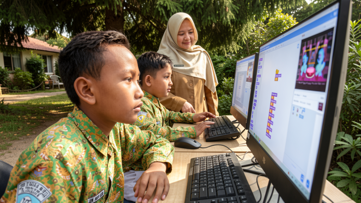 Tangan kecil membuka pintu bahasa