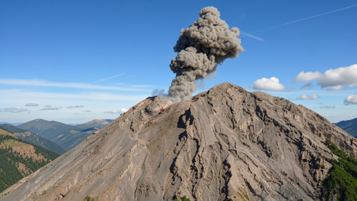 Tiga gunung api aktif di Indonesia meletus pada Selasa malam