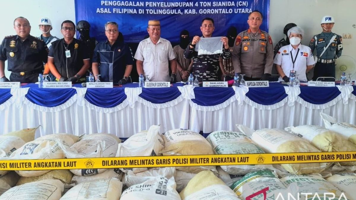 4,1 ton sianida asal Filipina digagalkan di Gorontalo Utara